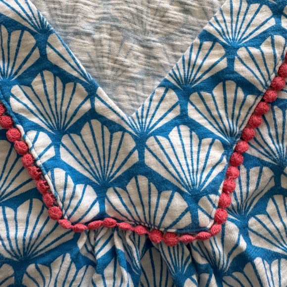 Boden Blue and White Shell Pattern Tank Top - Picture 3 of 5